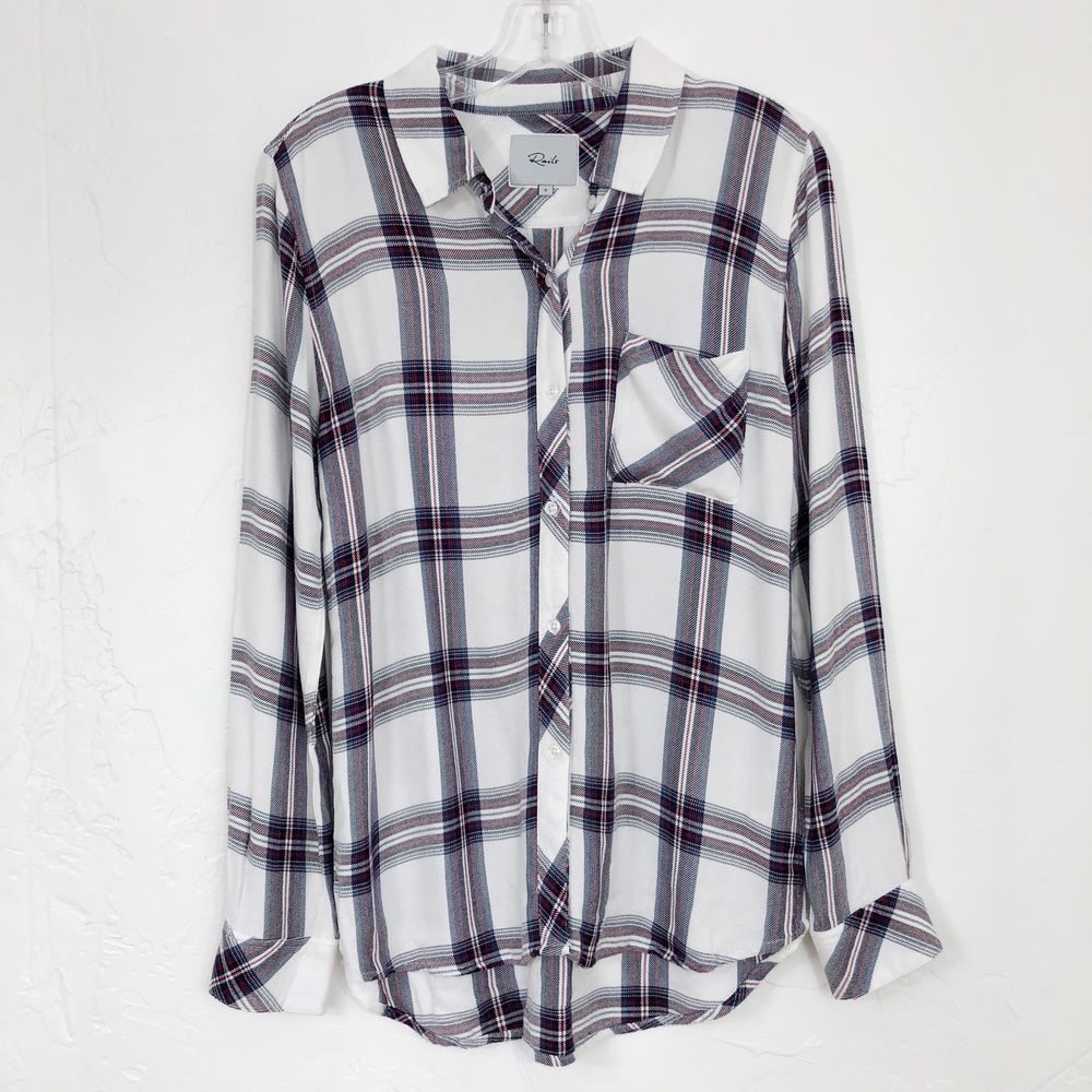 Rails Hunter Plaid Button Down Shirt in Scarlet